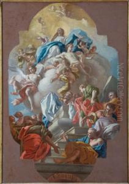 Assunzione Della Vergine Oil Painting by Pietro Bardellino