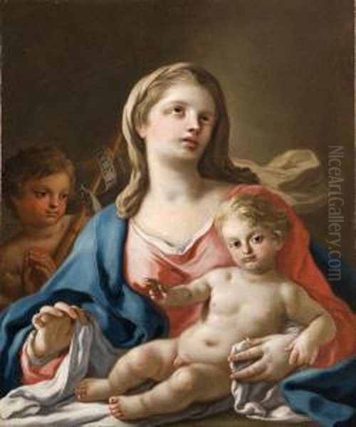 Madonna Con Bambino Oil Painting by Pietro Bardellino