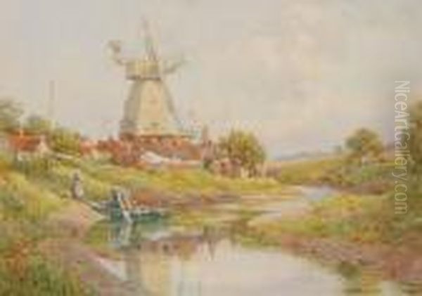 The Old Mill Oil Painting by Ralph William Bardill