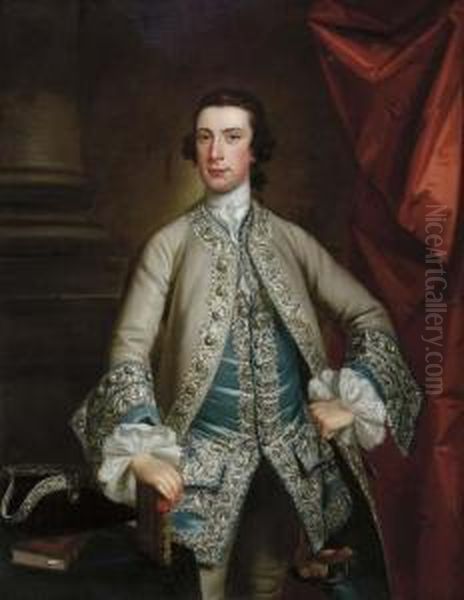 Portrait Of A Gentleman, Said To Be Lord Hill Oil Painting by Thomas Bardwell