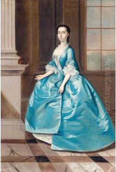 Portrait Of Betty Goodall, Mrs William Player Oil Painting by Thomas Bardwell