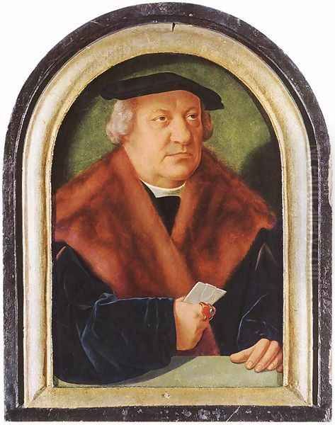 Portrait of Scholar Petrus von Clapis c. 1528 Oil Painting by Barthel Bruyn