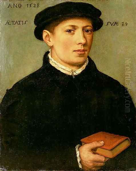 Portrait of a Young Man 1528 Oil Painting by Barthel Bruyn