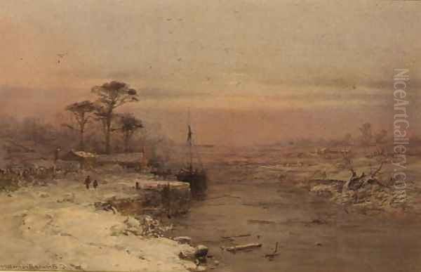 Winter Afternoon, Warwick Oil Painting by Charles Branwhite