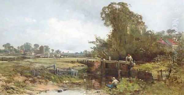 The lock Oil Painting by Charles Branwhite