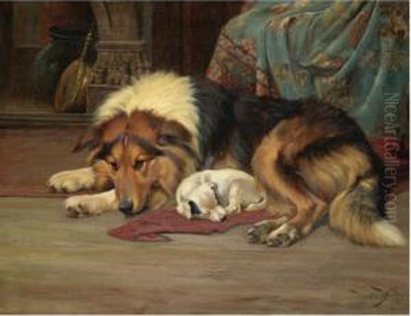 No Walk Today Oil Painting by Wright Barker