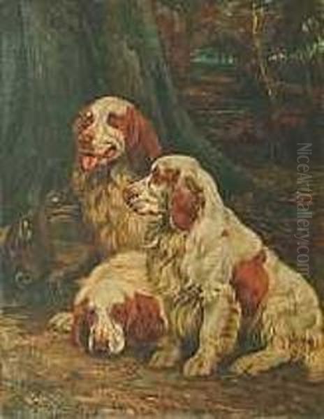 Waiting For Master Oil Painting by Wright Barker