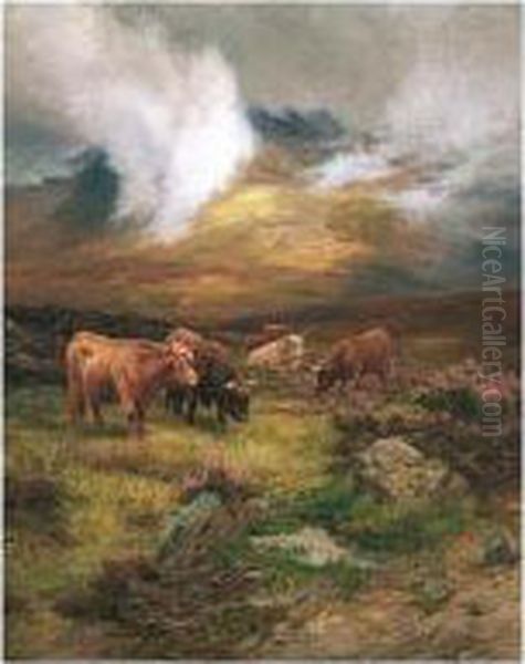 Cattle Resting In The Sunshine Oil Painting by Wright Barker