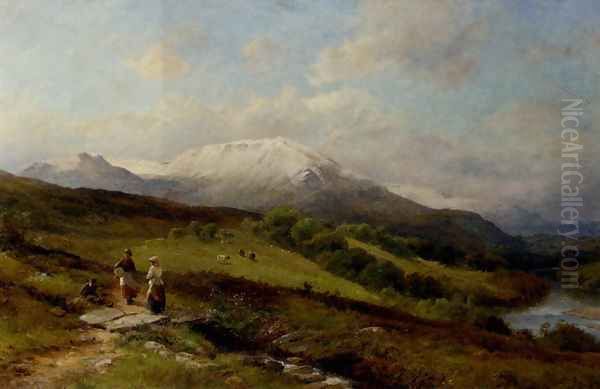 Snow on Ben Nevis Oil Painting by David Bates