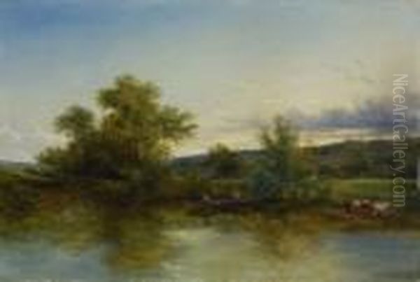 Flusslandschaft Oil Painting by Adam Barland