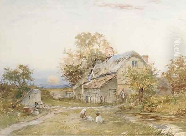 The old homestead Oil Painting by David Bates