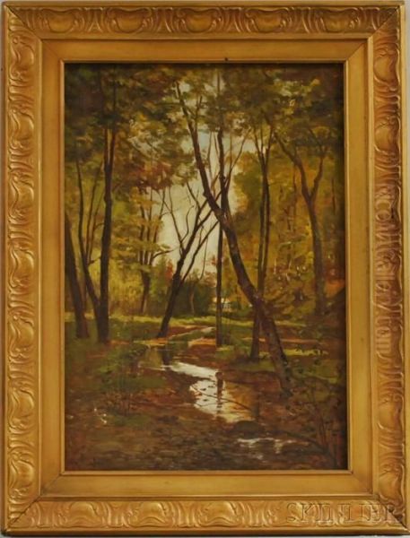 Rhode Island Landscape Oil Painting by John Noble Barlow