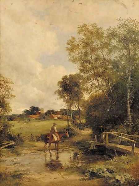 A Worcestershire lane Oil Painting by David Bates