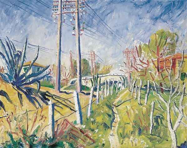 Telefonpoznak, 1932 Oil Painting by Andor Basch