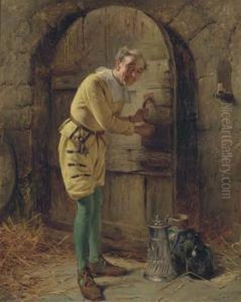 The Inn Keeper Oil Painting by Edward Charles Barnes