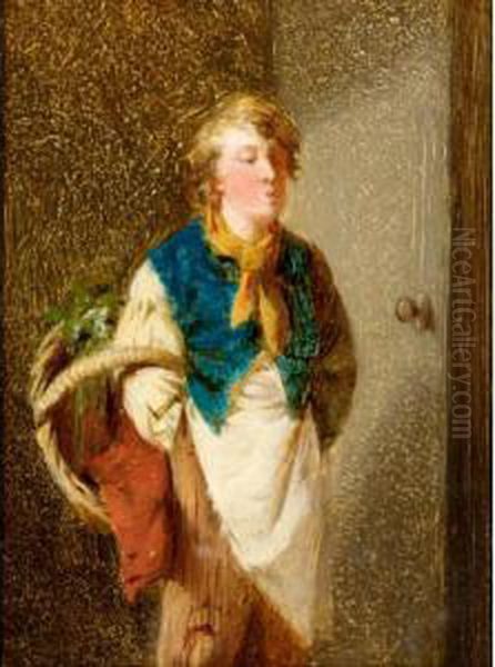 The Whistling Boy Oil Painting by Edward Charles Barnes