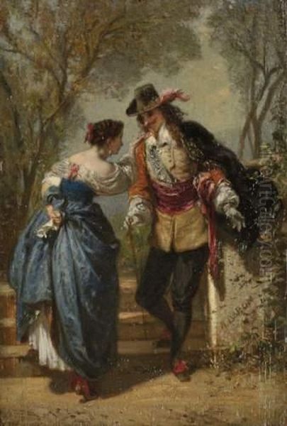 Scene Galante Oil Painting by Henri Baron