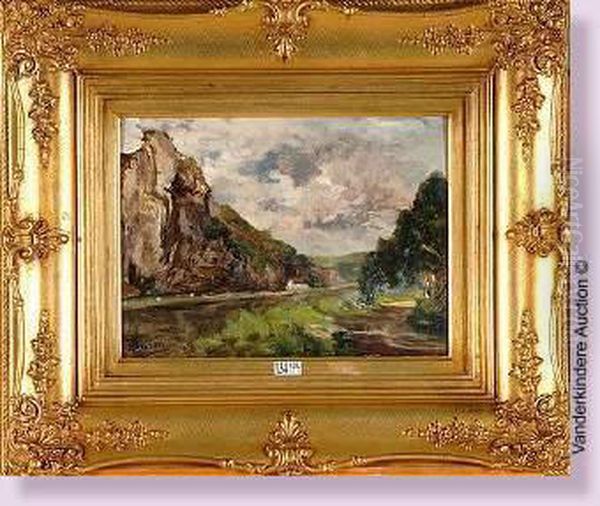 La Vallee De La Meuse Oil Painting by Theodore Baron