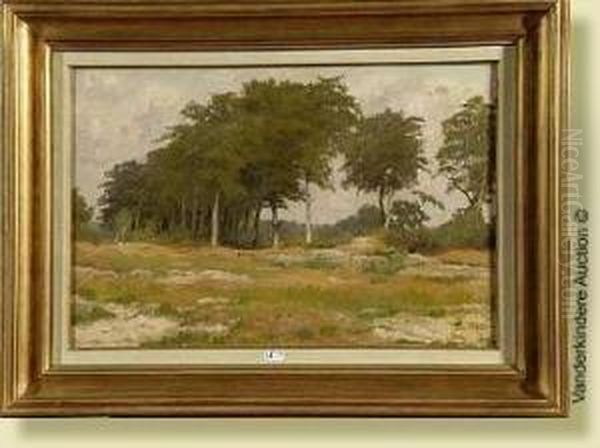 L'allee Sous Bois Oil Painting by Theodore Baron