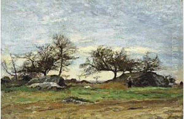 Paysage Avec Charbonniere Oil Painting by Theodore Baron