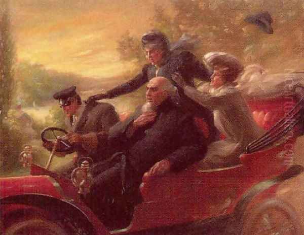 Car ride Oil Painting by William Bengough