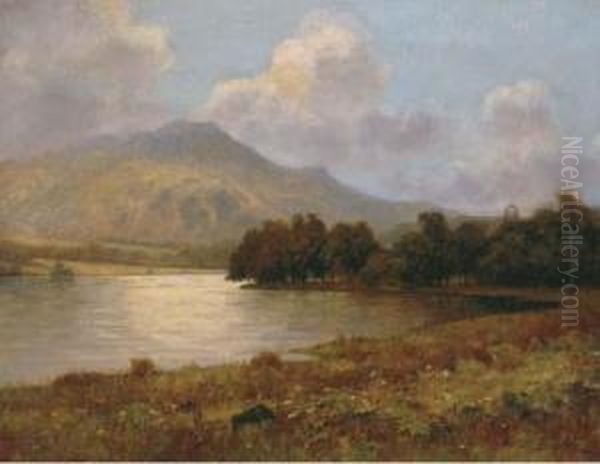 Loch Achray Oil Painting by William Barr