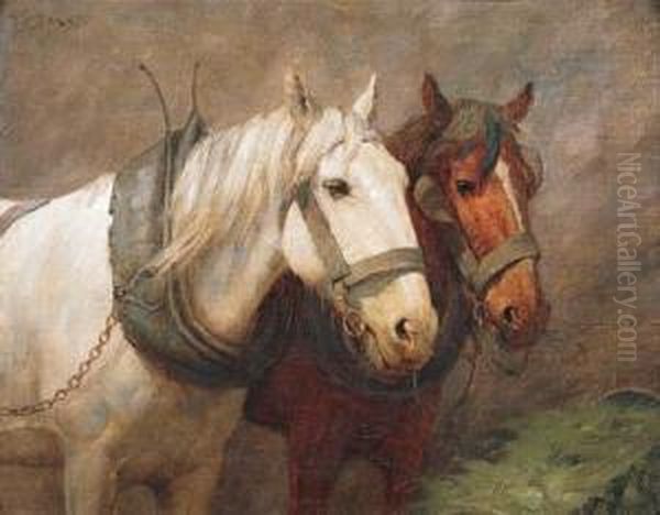 Stable Companions Oil Painting by William Barr