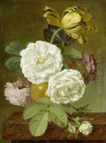 Floral Still Life. Oil Painting by Jacques Barraband