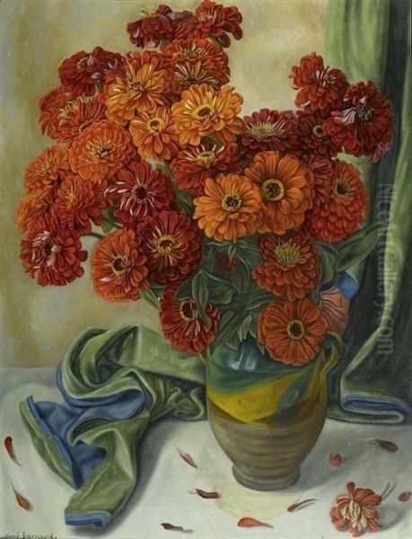 Bouquet De Fleurs Oil Painting by Aime Barraud