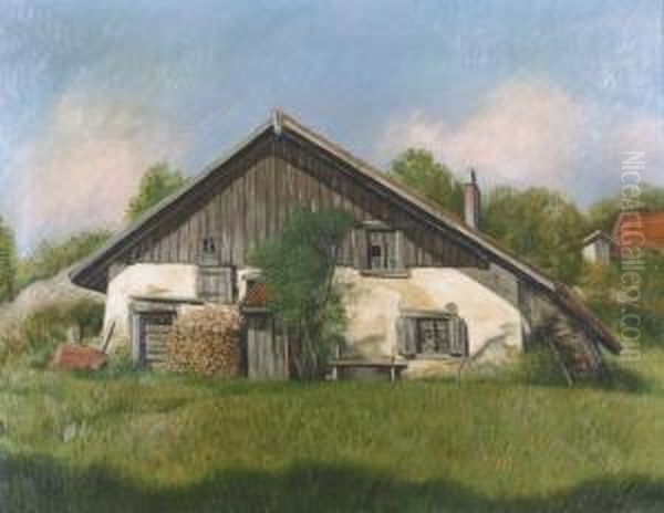 Bauernhaus Im Sonnenschein. Oil Painting by Aime Barraud