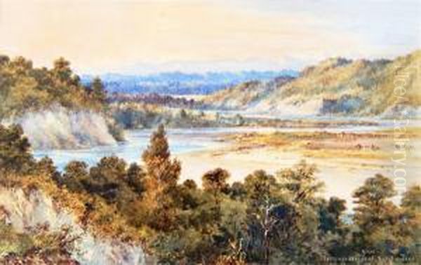 Rangitikei River Oil Painting by Charles Decimus Barraud