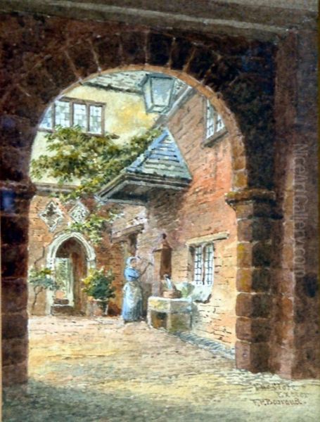 The Close, Exeter Oil Painting by Francis Philip Barraud