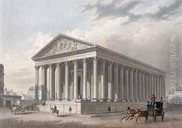 Exterior view of the Madeleine, Paris Oil Painting by Philippe Benoist