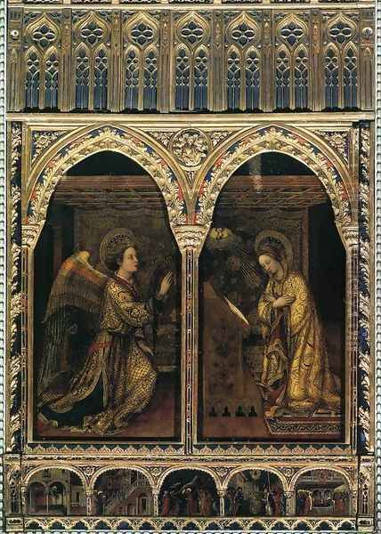 Annunciation 1444 Oil Painting by Jacopo Bellini