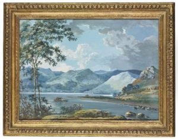 Lake Ullswater Oil Painting by George Cuitt