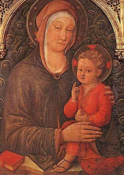 Madonna and Child Blessing c. 1455 Oil Painting by Jacopo Bellini