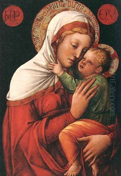 Madonna with Child c. 1465 Oil Painting by Jacopo Bellini