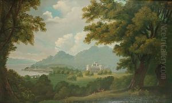 A View Of Inverary Castle Oil Painting by George Cuitt