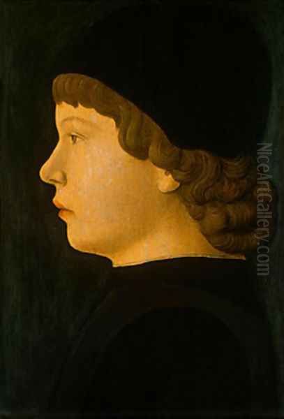 Profile Portrait of a Boy Oil Painting by Jacopo Bellini