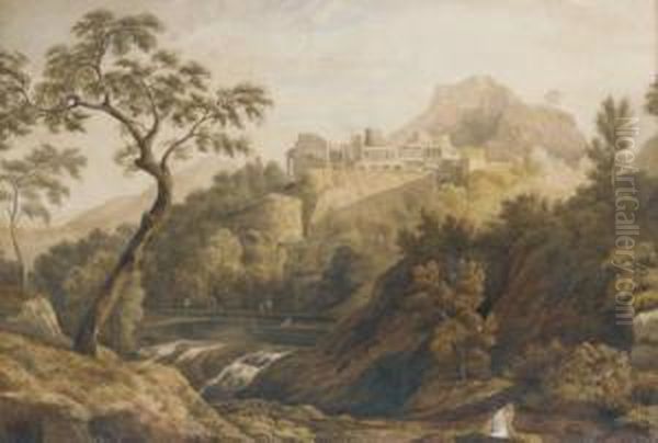 An Arcadian Palace Oil Painting by George Jnr Barrett