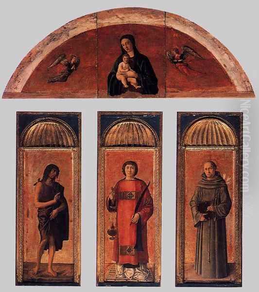 Triptych of St Lawrence Oil Painting by Jacopo Bellini