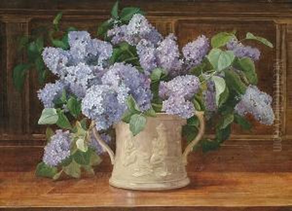 Hydrangea; Daisies Oil Painting by Edith Isabel Barrow