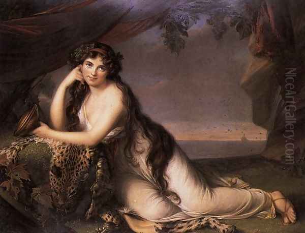 Lady Hamilton as a Bacchante 1803 Oil Painting by Henry Bone