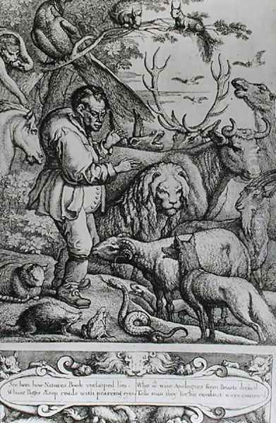 Illustration from the Introduction to Aesop's Fables 1666 Oil Painting by Francis Barlow