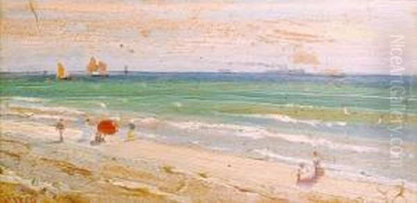 Strand Ved Grenen, Skagen Oil Painting by Carl Wilhelm Barth