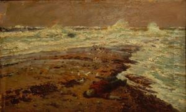 Dagen Etter, Grenen, Skagen Oil Painting by Carl Wilhelm Barth