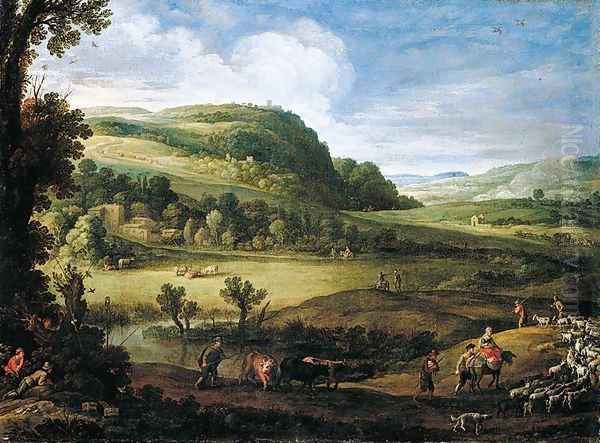 An Extensive Landscape Oil Painting by Paul Bril