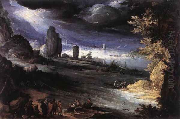 Coastal Landscape 1596 Oil Painting by Paul Bril