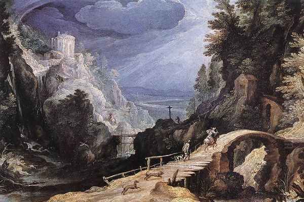 Mountain Scene c. 1599 Oil Painting by Paul Bril