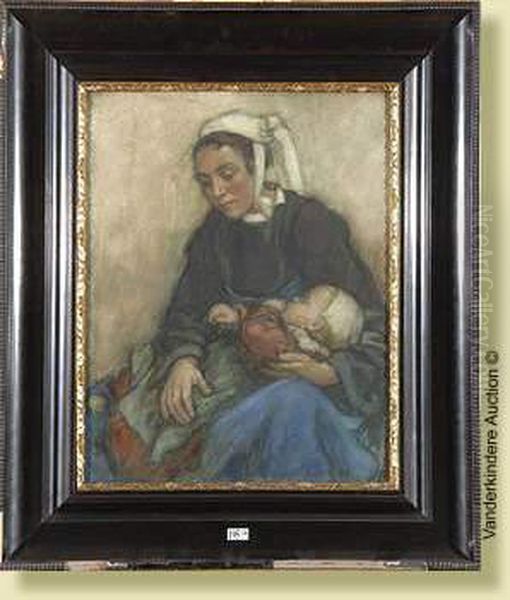 Maternite Oil Painting by Charles William Bartlett